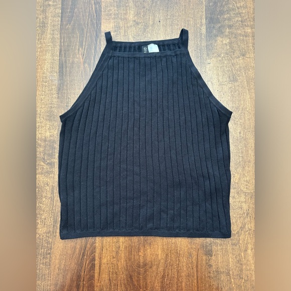 Zara Black Ribbed Tank Top - Picture 3 of 8